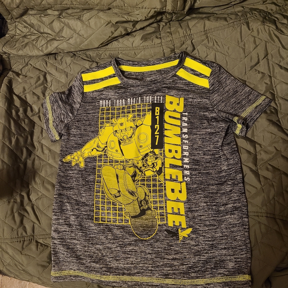 Boy's 6 Jumping Beans Gray and Yellow Graphic T-Shirt Bumblebee Transformers